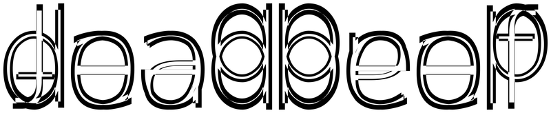 Ambigram for deadbeef in Dejavusans-extralight